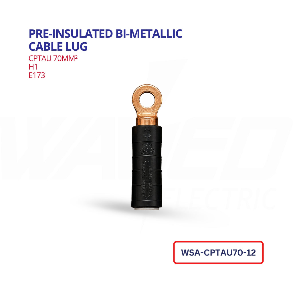 Pre-Insulated Bi-Metallic Cable Lug – 70mm²