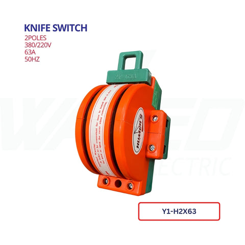 HUNNERS Knife Switch – 2 Pole 63A