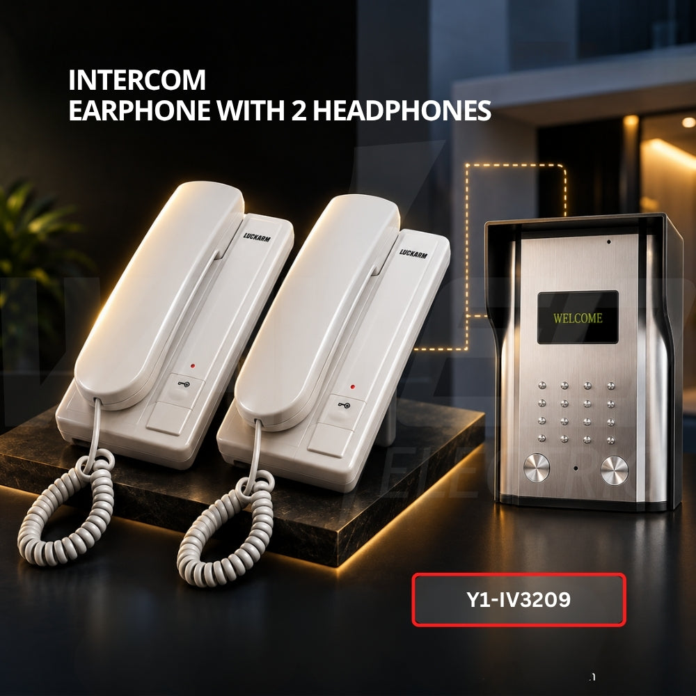 Intercom Earphone with 2 Headphones