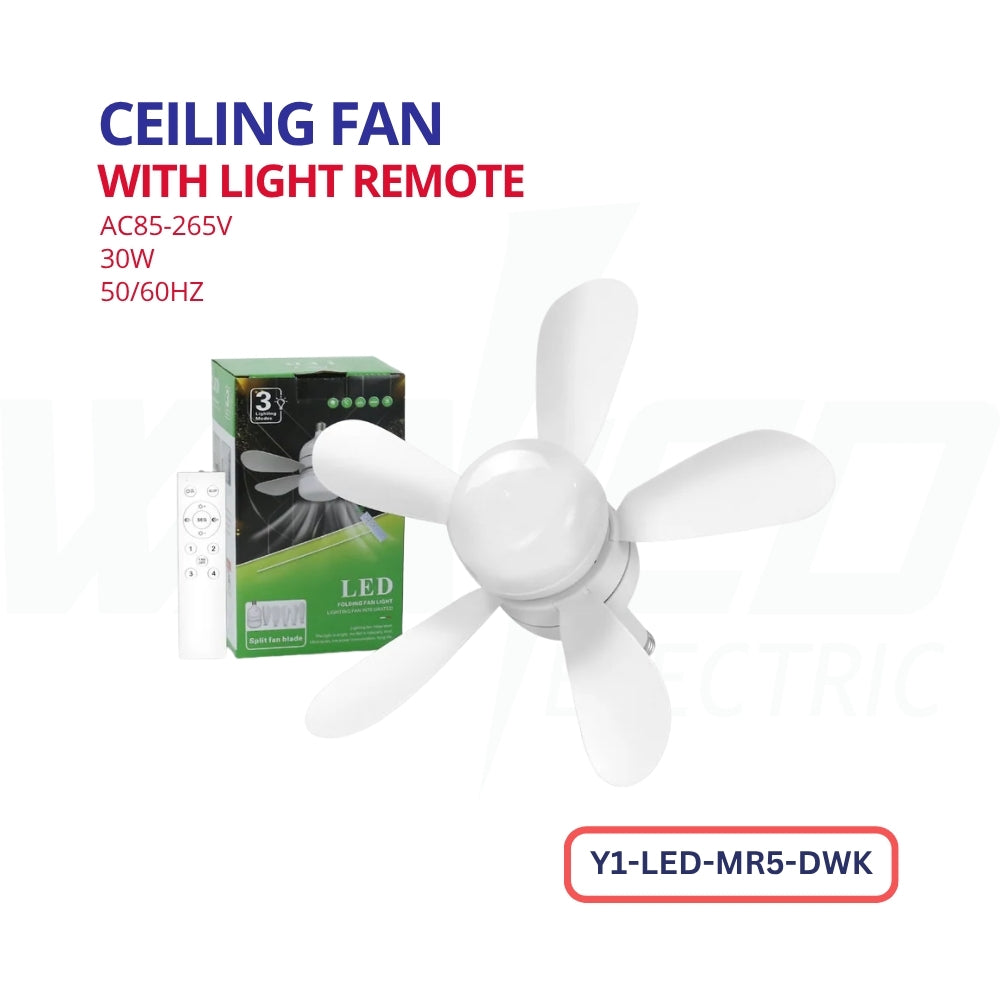 Ceiling Fan with Light Remote - 30W