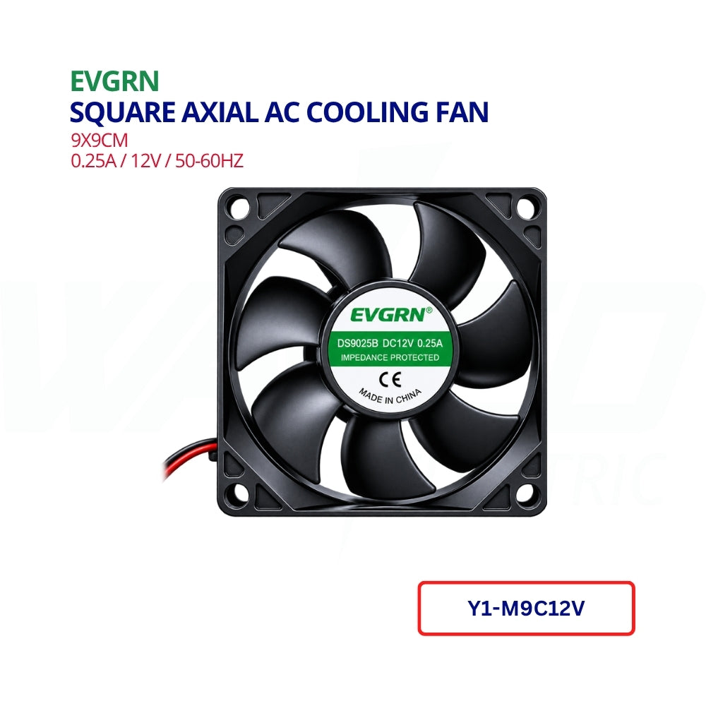 Black Square Fan - 9CM