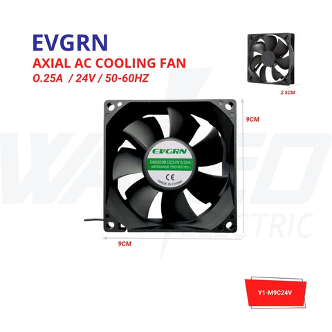 Black Square Fan - 9CM