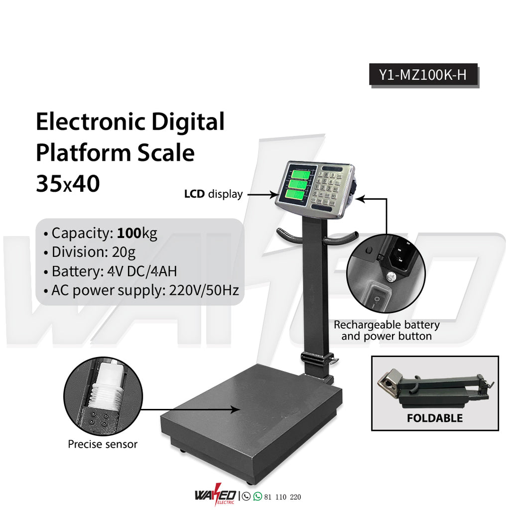 Electronic digital platform scale - 100kg