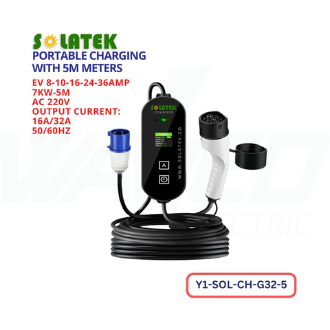 Portable EV Charger (7kW | 5M) - SOLATEK