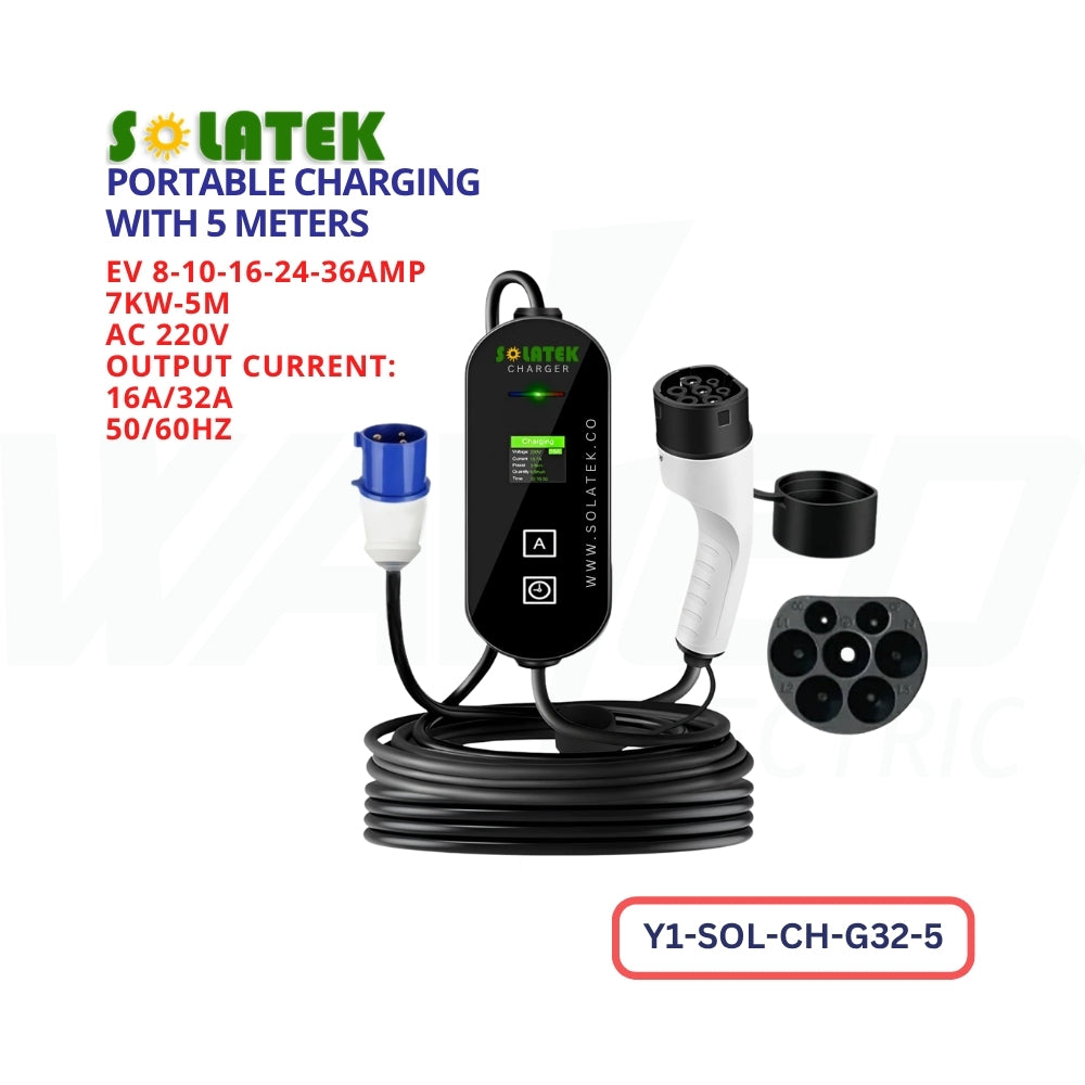 Portable EV Charger (7kW | 5M) - SOLATEK