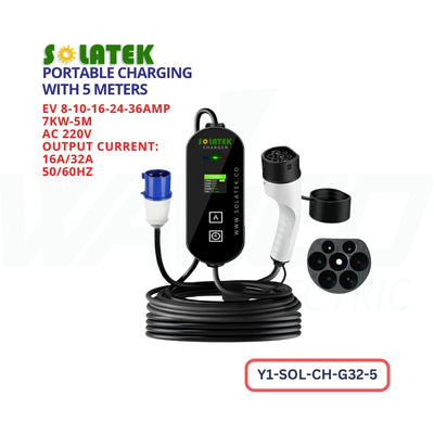Portable EV Charger (7kW | 5M) - SOLATEK