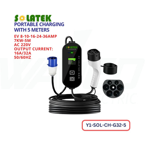 Portable EV Charger (7kW | 5M) - SOLATEK