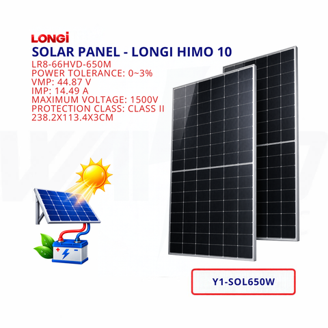 Solar Panel - 650W - LONGI Himo 10
