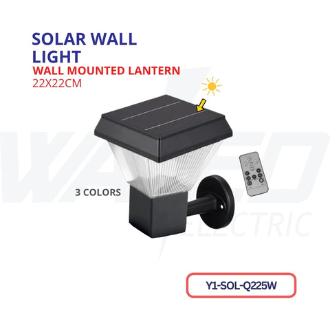 Solar & Electric Wall Light - Square