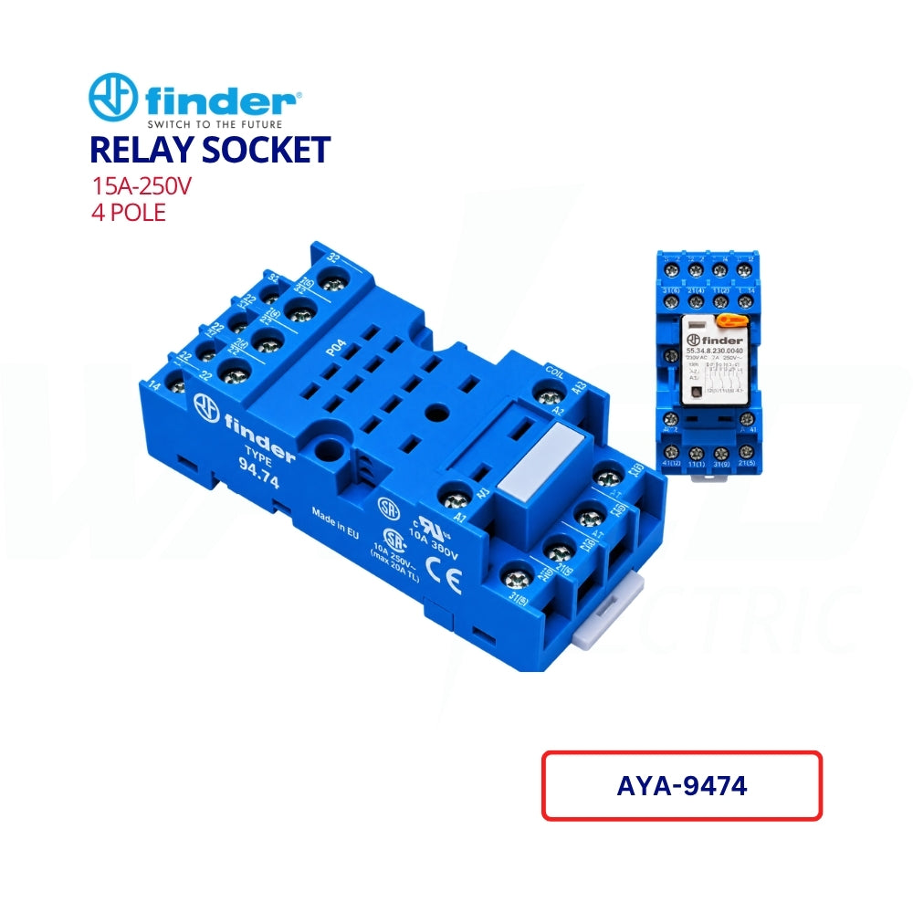 RELAY SOCKET 4P - FINDER