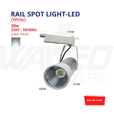 Rail Spot Light  Led - 25w & 30w - White
