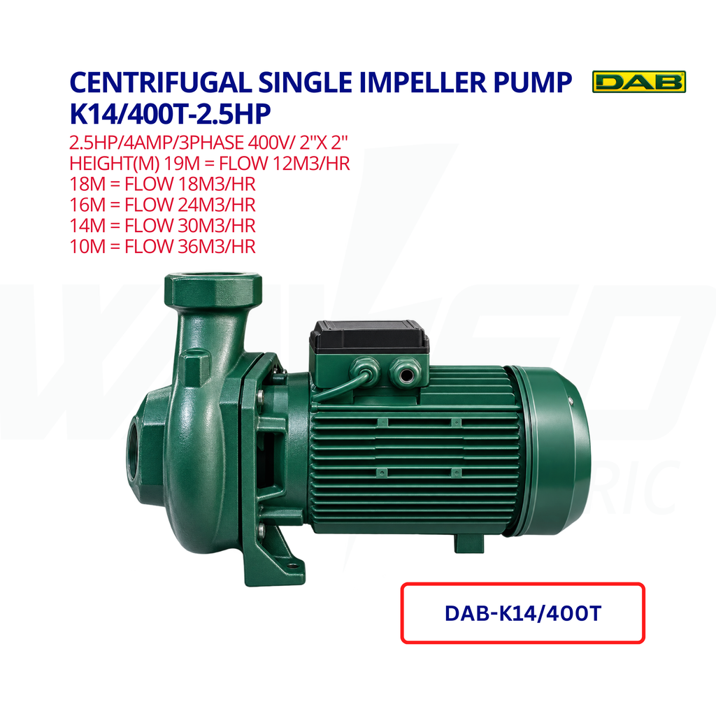 Centrifugal Single Impeller Pump - K14/400T-2.5HP