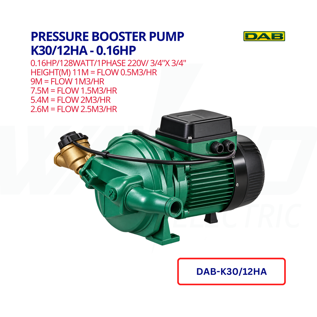 DAB K-HA30/12 – Automatic Home Water Pressure Booster Pump