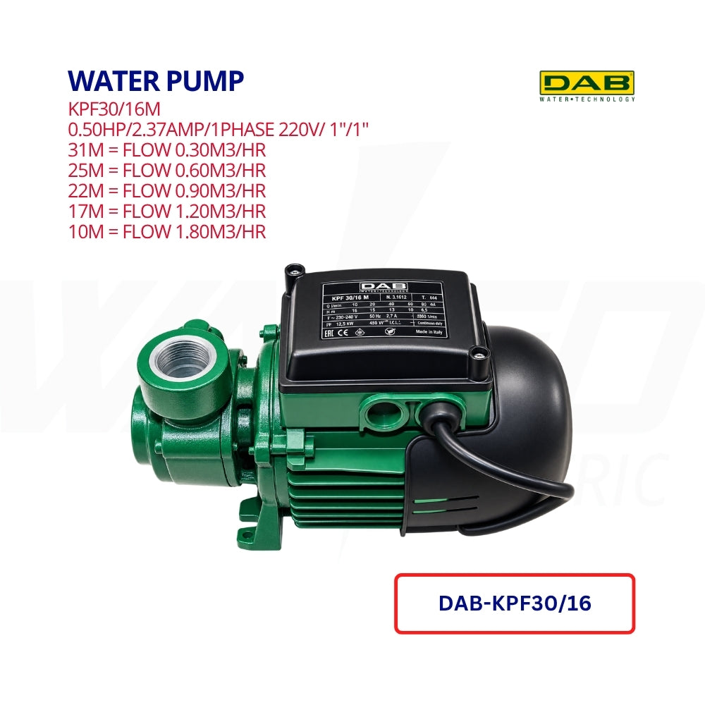 Water Pump - KPF30/16 - 0.5HP