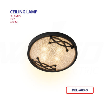 Ceiling Lamp - 3 Lamp E27 -60cm