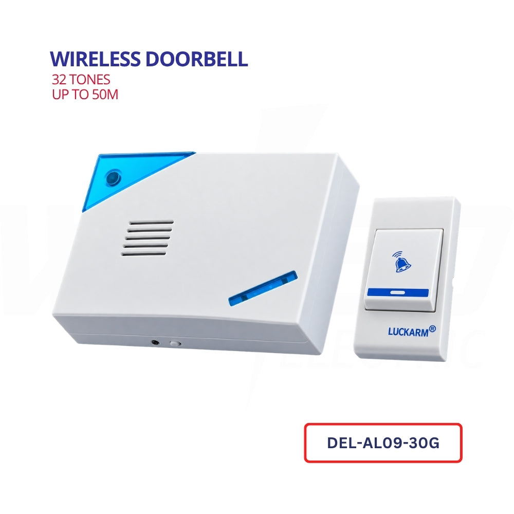 Wireless Doorbell - 32 Tones  - Up To 50m