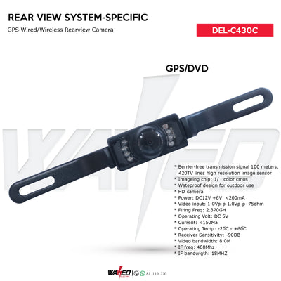 Rear view system-specific GPS/DVD