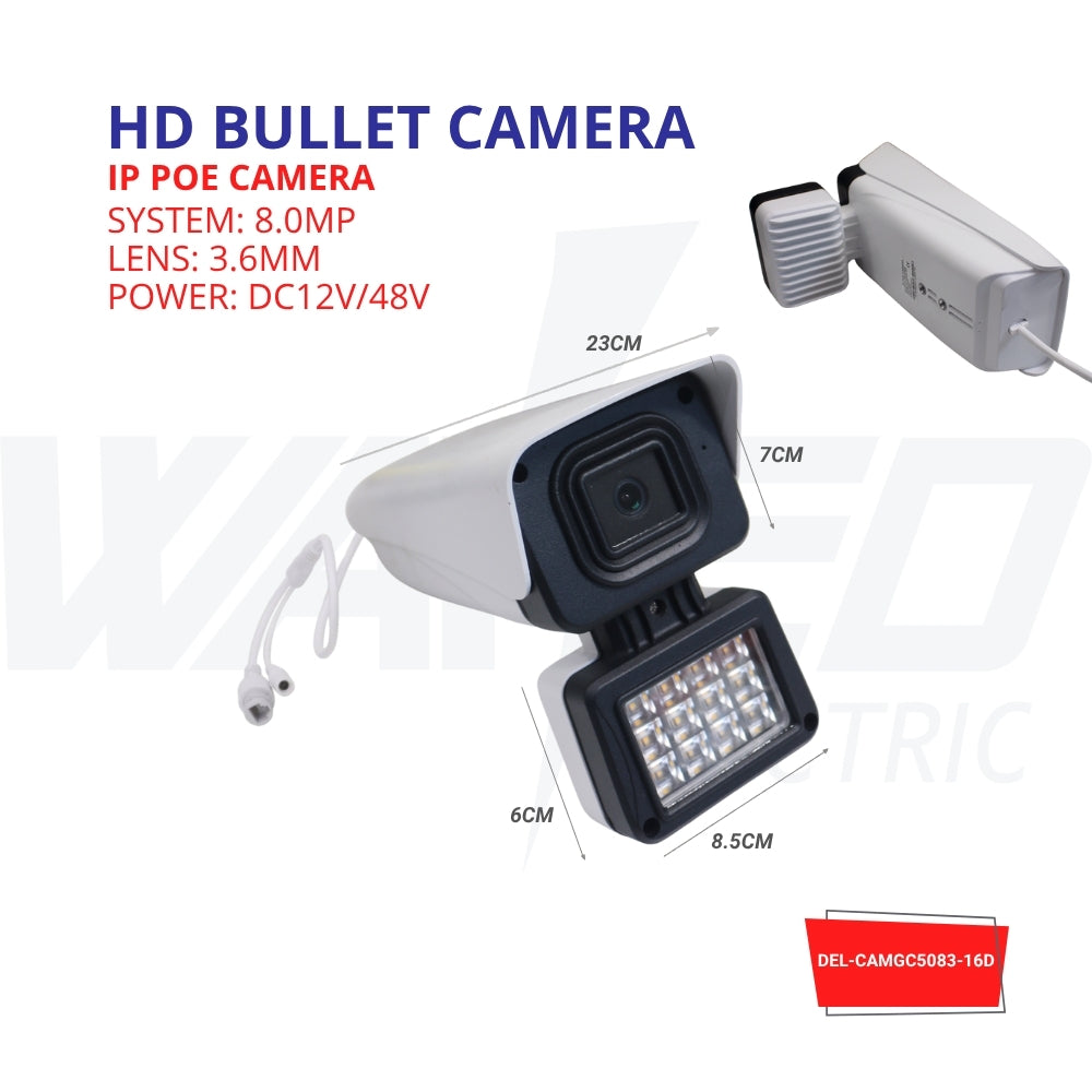 HD Bullet IP POE Camera – 8.0MP Power & Precision