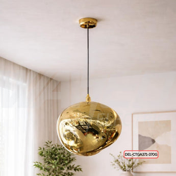 Modern Distorted  Sphere Pendant Light – 30cm – Glass