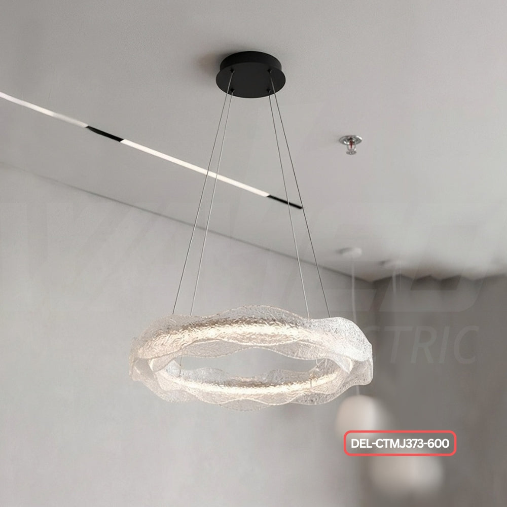 Luxury LED Crystal Ring Chandelier