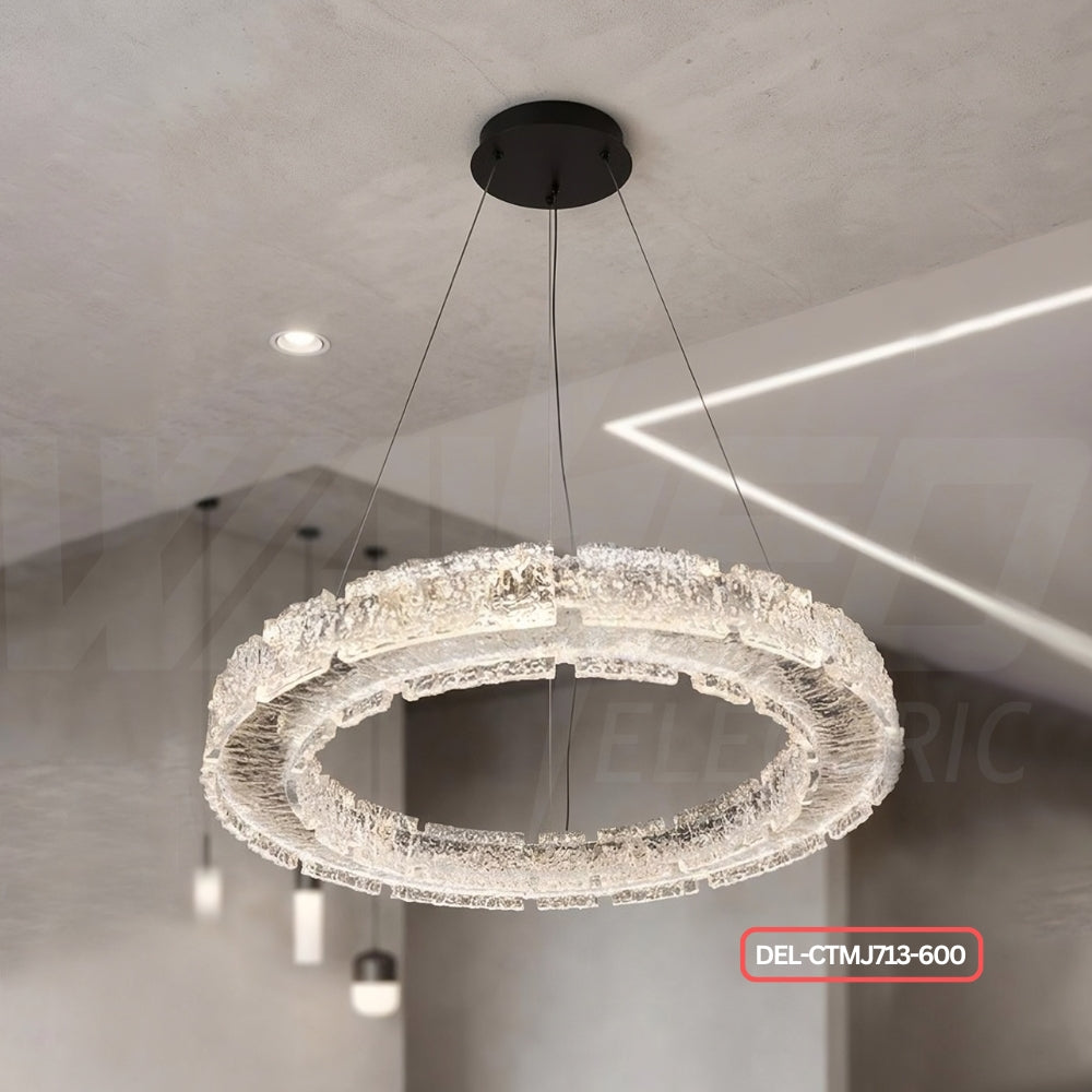 Luxury  LED Crystal Ring Chandelier
