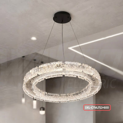 Luxury  LED Crystal Ring Chandelier