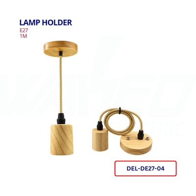 Holder-E27 - Wood