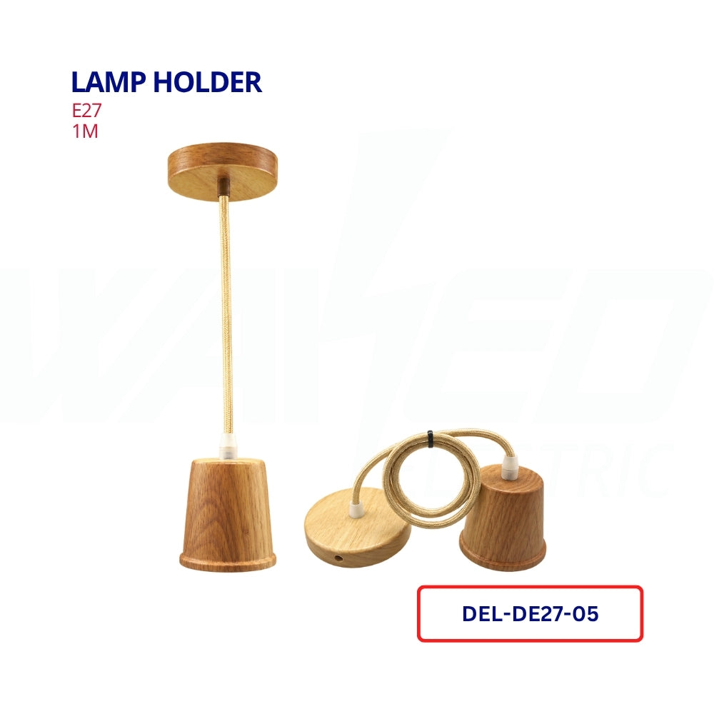Holder-E27 - Wood