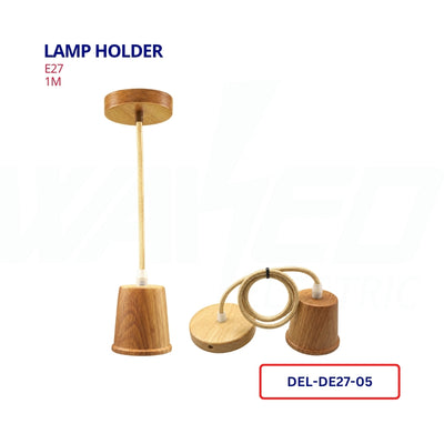 Holder-E27 - Wood
