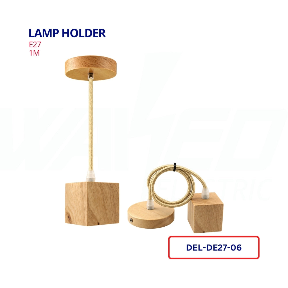 Holder-E27 - Wood