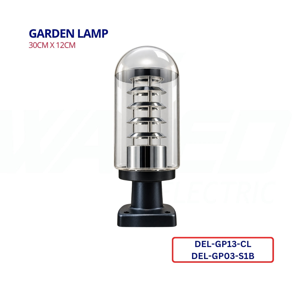 Garden Outdoor Lighting  - Silver - With Base