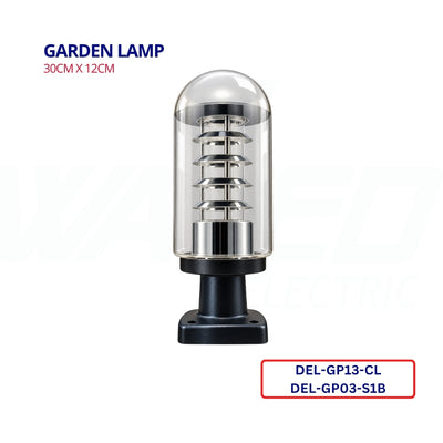 Garden Outdoor Lighting  - Silver - With Base
