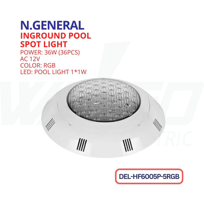 Pool light LED - 18W - RGB - N.GENERAL