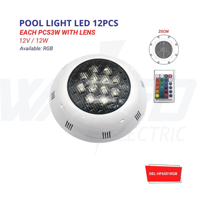Pool Light - 12W - 12V - RGB