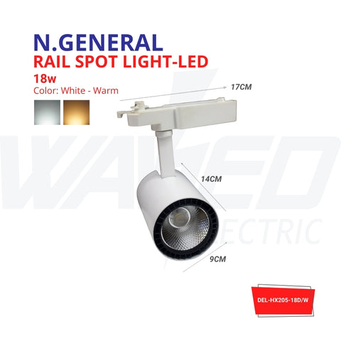 Rail Spot Light - 18w - N.General