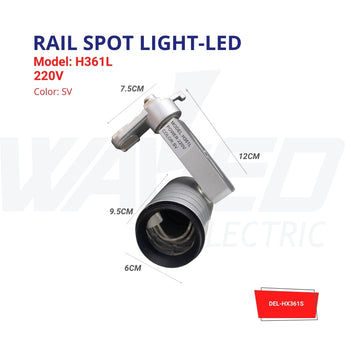 Rail Spot Light - Silver - N.General