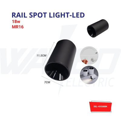 Rail Spot Light - Led Barrel Design -MR16