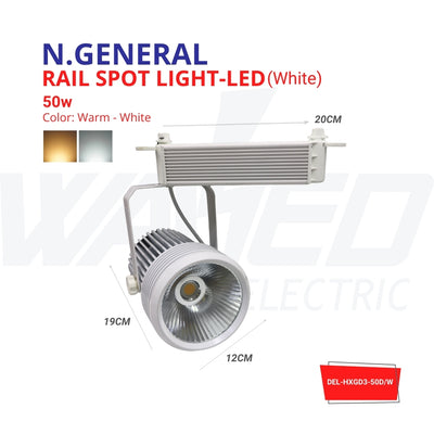 Rail Spot Light - White - 50W - N.General
