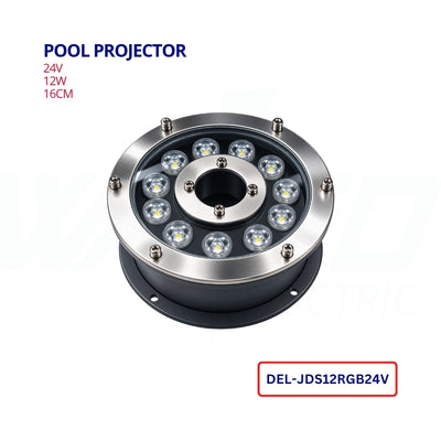 Pool Projector - 12W -  12v & 24V - RGB