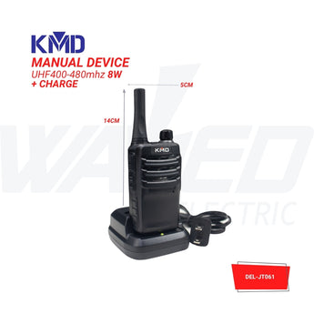 KMD UHF Handheld Two-Way Radio – 8W with Charging Dock