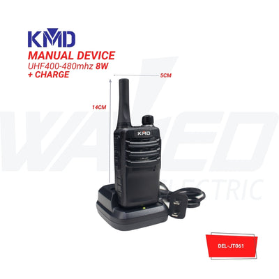 KMD UHF Handheld Two-Way Radio – 8W with Charging Dock