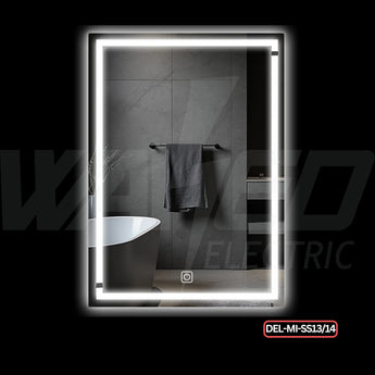 Square Led Mirror – 3 Color Light & Touch Sensor