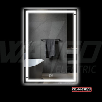 Square Led Mirror – 3 Color Light & Touch Sensor