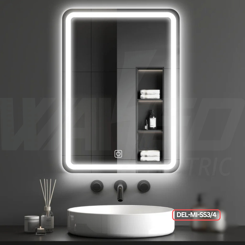 Rectangle Led Mirror – 3 Color Light & Touch Sensor