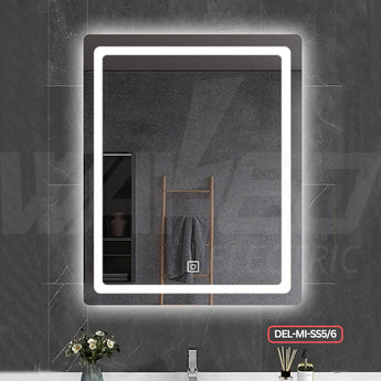 Square Led  Mirror – 3 Color Light & Touch Sensor