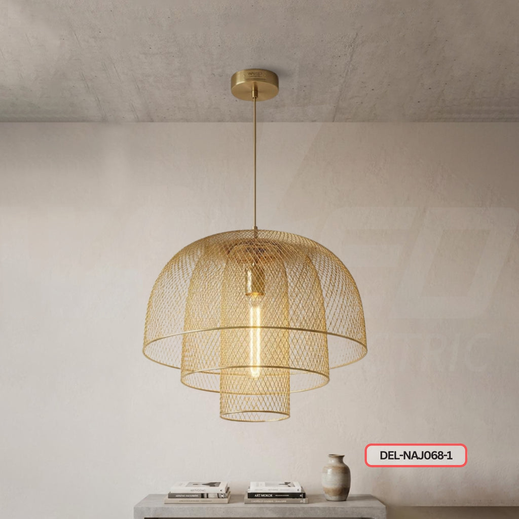Modern Gold Layered Pendant Chandelier