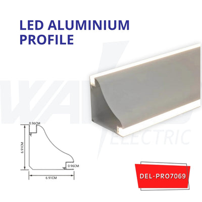 Led Aluminium Profile - 7069- Surface Corner