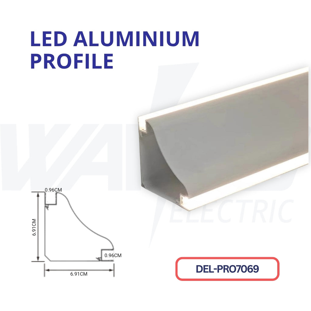 Led Aluminium Profile - 7069- Surface Corner