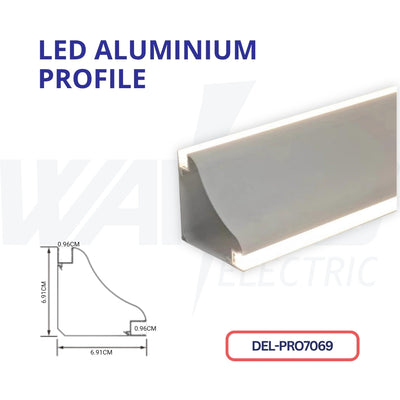 Led Aluminium Profile - 7069- Surface Corner