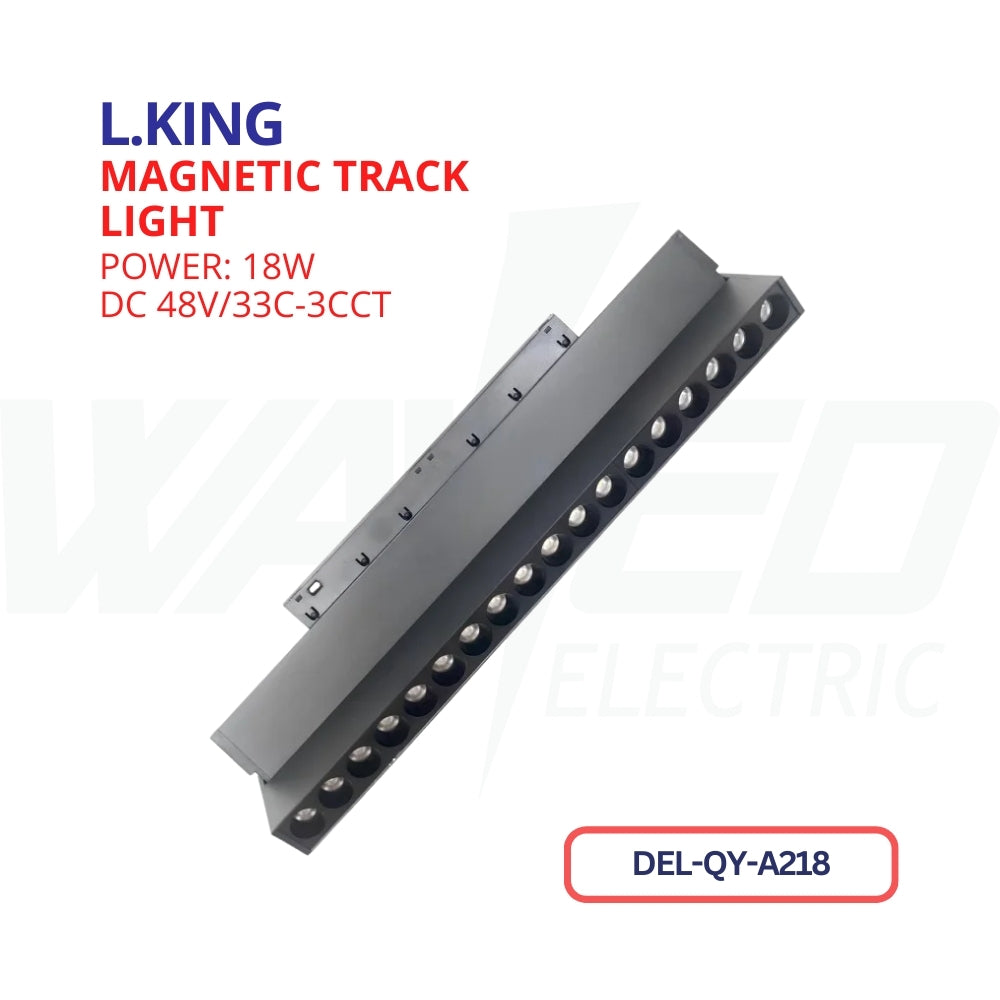 Magnetic Track Light - 18w - Black